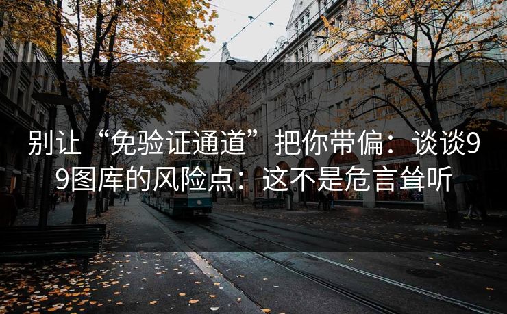 别让“免验证通道”把你带偏：谈谈99图库的风险点：这不是危言耸听